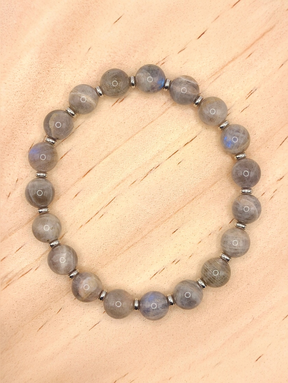 Blue Flash Labradorite Natural Stone Bracelet